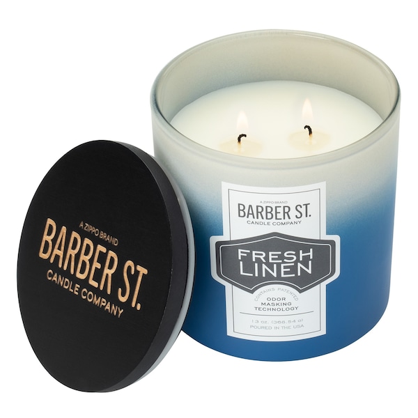 Zippo Barber Street Fresh Linen Odor Masking Candle 70037 - main